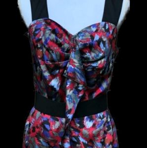 BCBGeneration Multi Color (Gray, Red, Blue, Blk) Lined, Belted, Size Large, NWT